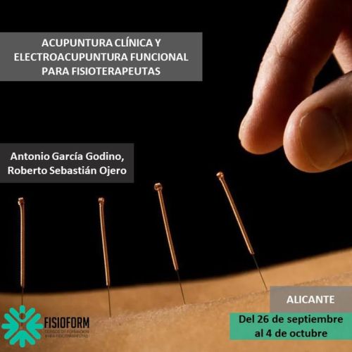 ACUPUNTURA CLÍNICA Y ELECTROACUPUNTURA FUNCIONAL PARA FISIOTERAPEUTAS (ALICANTE) Septiembre