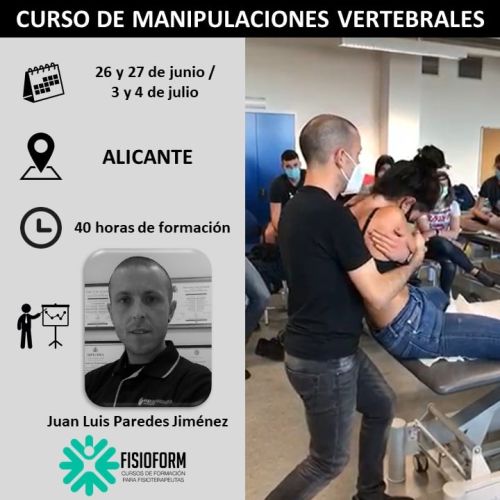 CURSO DE MANIPULACIONES VERTEBRALES Junio (Alicante)